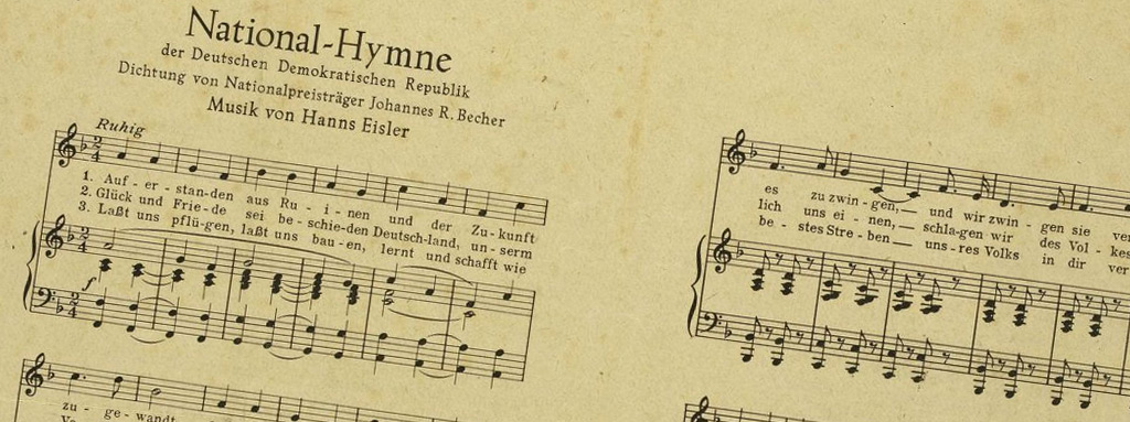 Noten der Nationalhymne der DDR