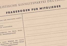 Fragebogen für Mitglieder der SED - Beitragsbild